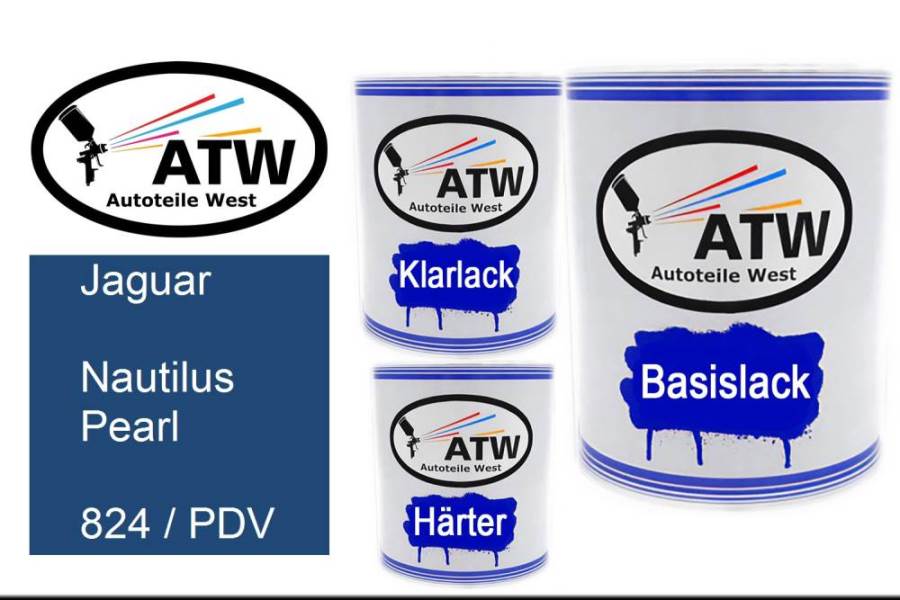 Jaguar, Nautilus Pearl, 824 / PDV: 1L Lackdose + 1L Klarlack + 500ml Härter - Set, von ATW Autoteile West.